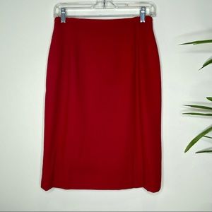 Jones New York || 100 % Wool Fully Lined Red Skirt ONLY; Size 6